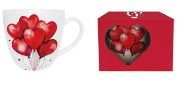 Porcelánový hrnček Balóny 460 ml