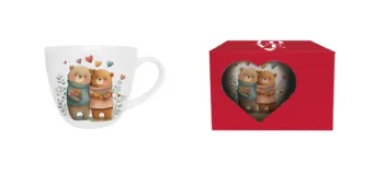 Porcelánový hrnček Zaľúbené medvede 460 ml
