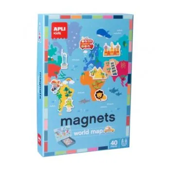 APLI Krabička s magnetmi -Svetová mapa - APLI