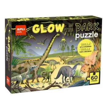 APLI Puzzle svietiace v tme Dinosaury 60 dielikov - APLI