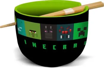 Minecraft ramen miska + paličky, darčekový set
