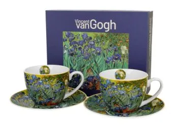 Sada dvoch šálok s podšálkou Vincent Van Gogh - Irises 250 ml