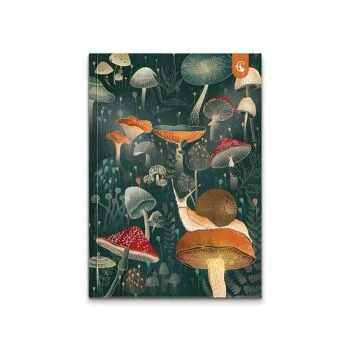 Zápisník Magické huby Cozywood, mriežkovaný, 17 x 24 cm