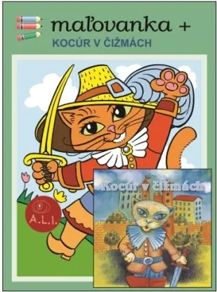 Maľovanka + CD - Kocúr v čižmách