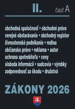 Zákony II.A / 2026 - Obchodné a občianske právo