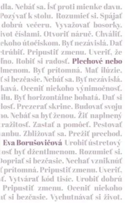 Plechové nebo - Eva Borušovičová