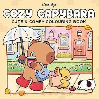 Cozy Capybara - Cute & comfy colouring book - Coco Wyo