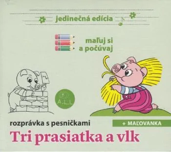 Tri prasiatka a vlk - maľuj si a počúvaj CD