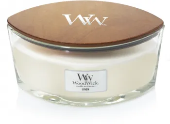 WoodWick sviečka loď Linen