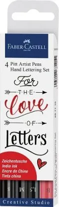 Popisovač Faber-Castell Pitt Artist Pen Hand Lettering 4 ks