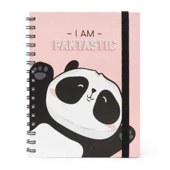 Legami Zápisník veľký špirálový linajkový Panda - Legami
