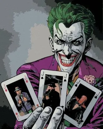 Maľovanie podľa čísel Batman: Joker a karty 40x50cm Zuty - ZUTY