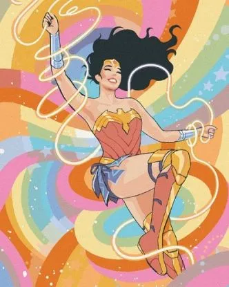 Maľovanie podľa čísel Dúhová Wonder Woman 40x50cm Zuty - ZUTY
