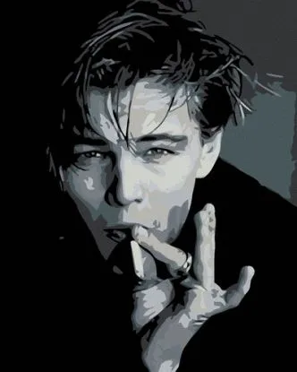 Maľovanie podľa čísel Leonardo Dicaprio s cigaretou 40x50cm Zuty - ZUTY
