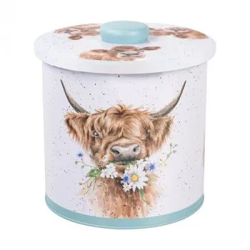 Plechová dóza na sušienky "The Country Set" Wrendale Designs – krava