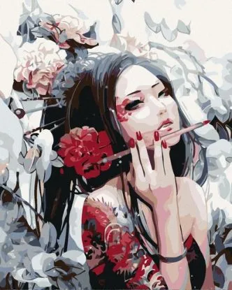 Maľovanie podľa čísel Maliarka z Japonska 40x50cm Zuty - ZUTY