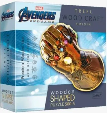 Drevené puzzle Avengers Rukavica nekonečna 500+5 Trefl