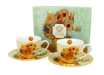 Sada dvoch šálok s podšálkou V. van Gogh - Sunflowers 280 ml